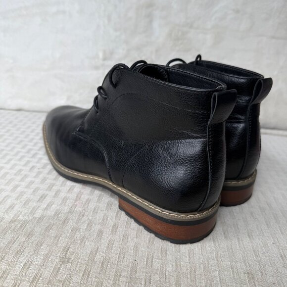 Sonoma Mens Black Leather & Textile Ankle Boots Size 8.5M main image 4
